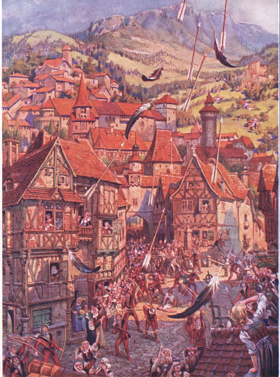 Des flèches volaient tout autour, de L
