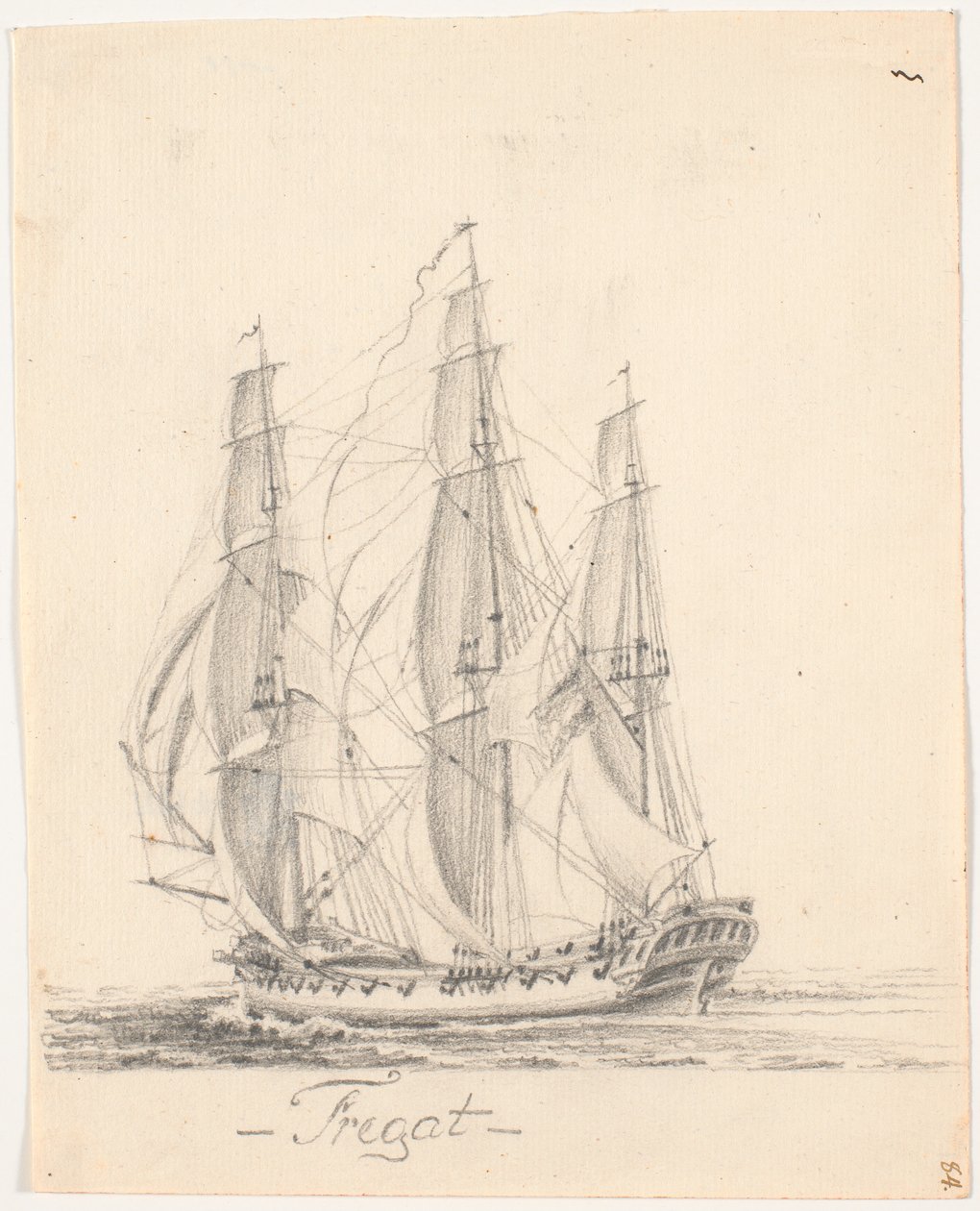 Frégate à pleines voiles - C.A. Lorentzen