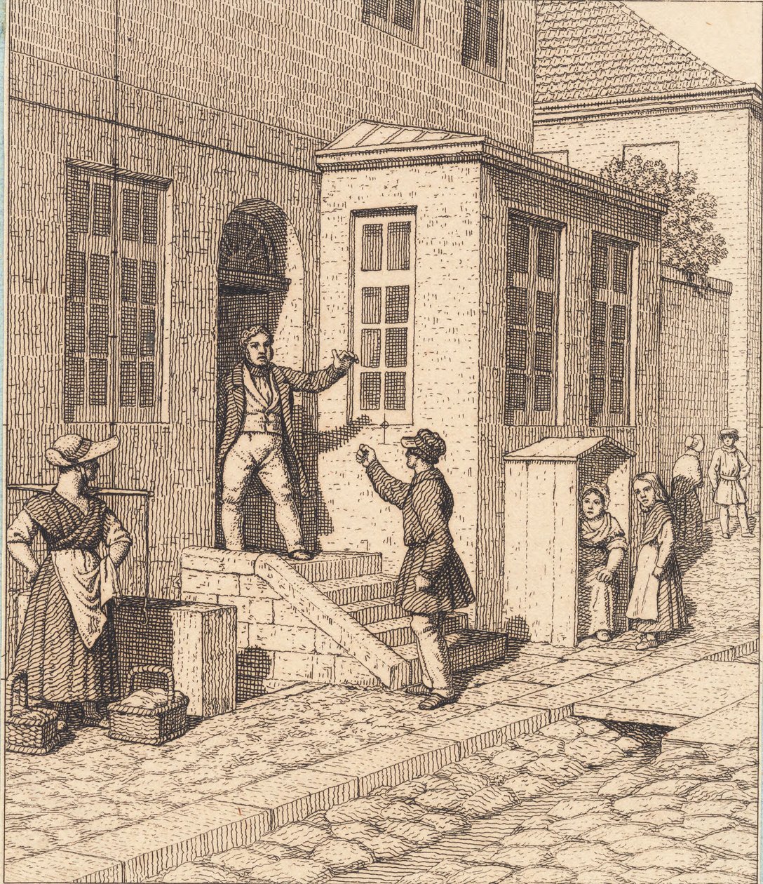 Scène de rue. Illustration pour "Linearperspectiven", Planche VII - Christoffer Wilhelm Eckersberg