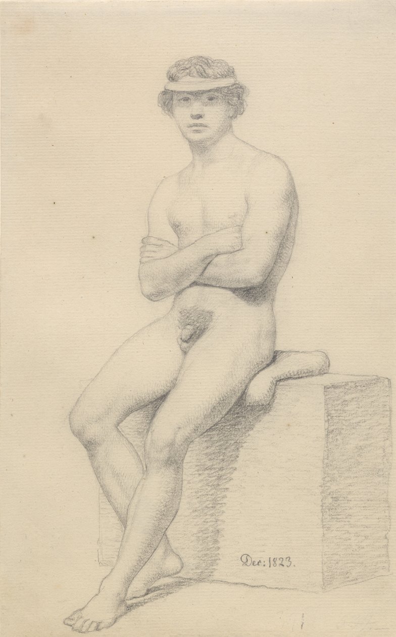 Modèle masculin assis - Christoffer Wilhelm Eckersberg