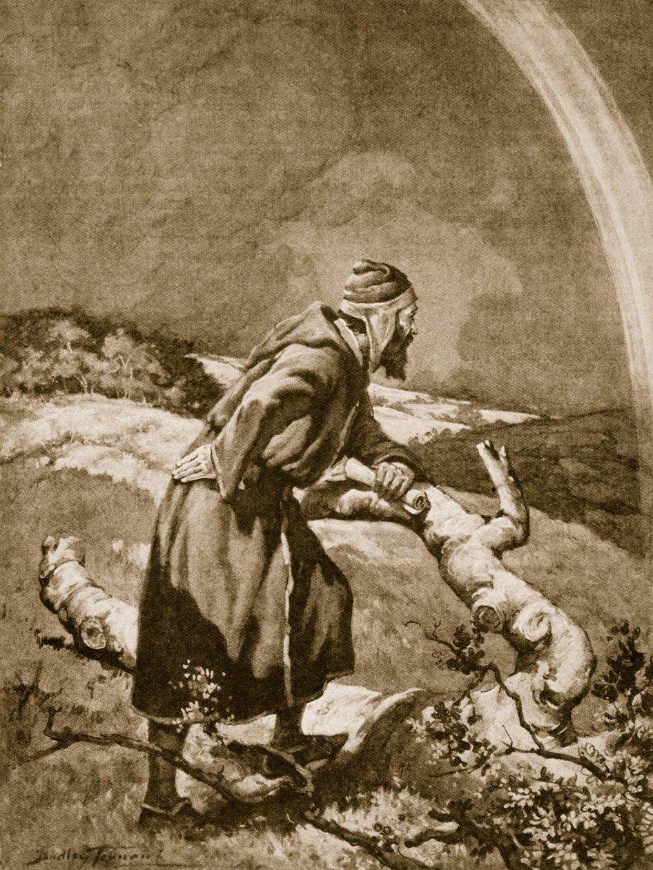 Roger Bacon étudiant un arc-en-ciel - C. Dudley Tennant