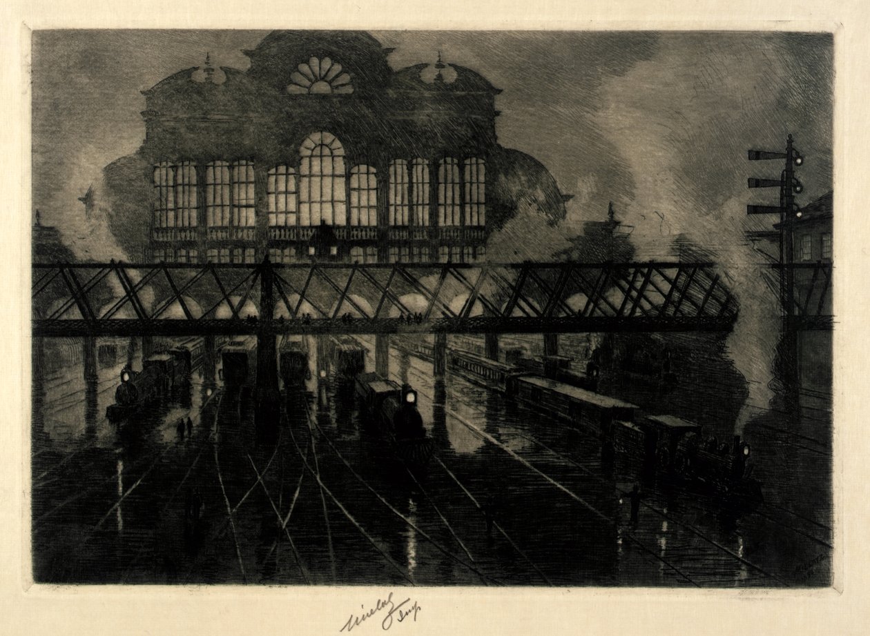 Grand Central Station de nuit - C. F. William Mielatz