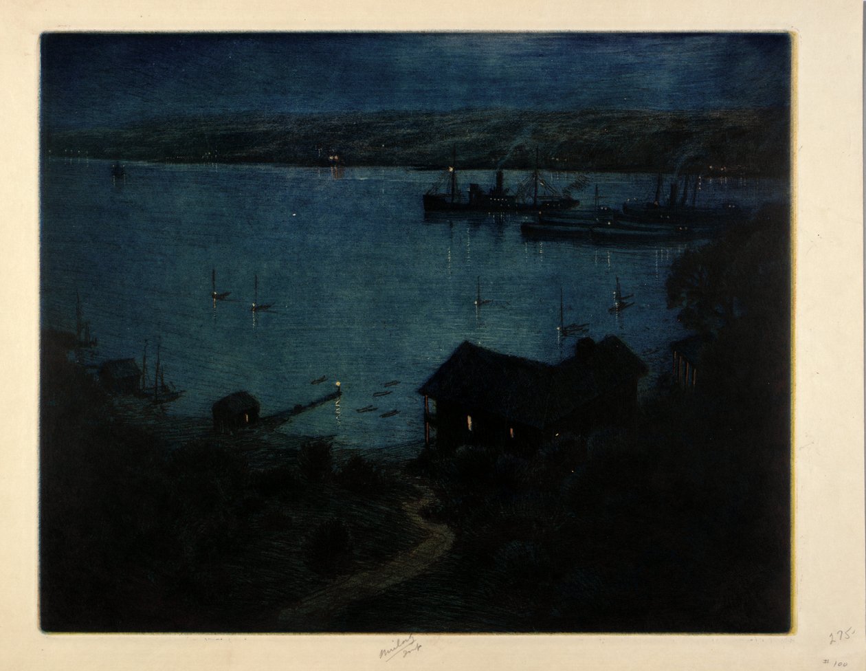 Clair de lune--Rivière Hudson - C. F. William Mielatz