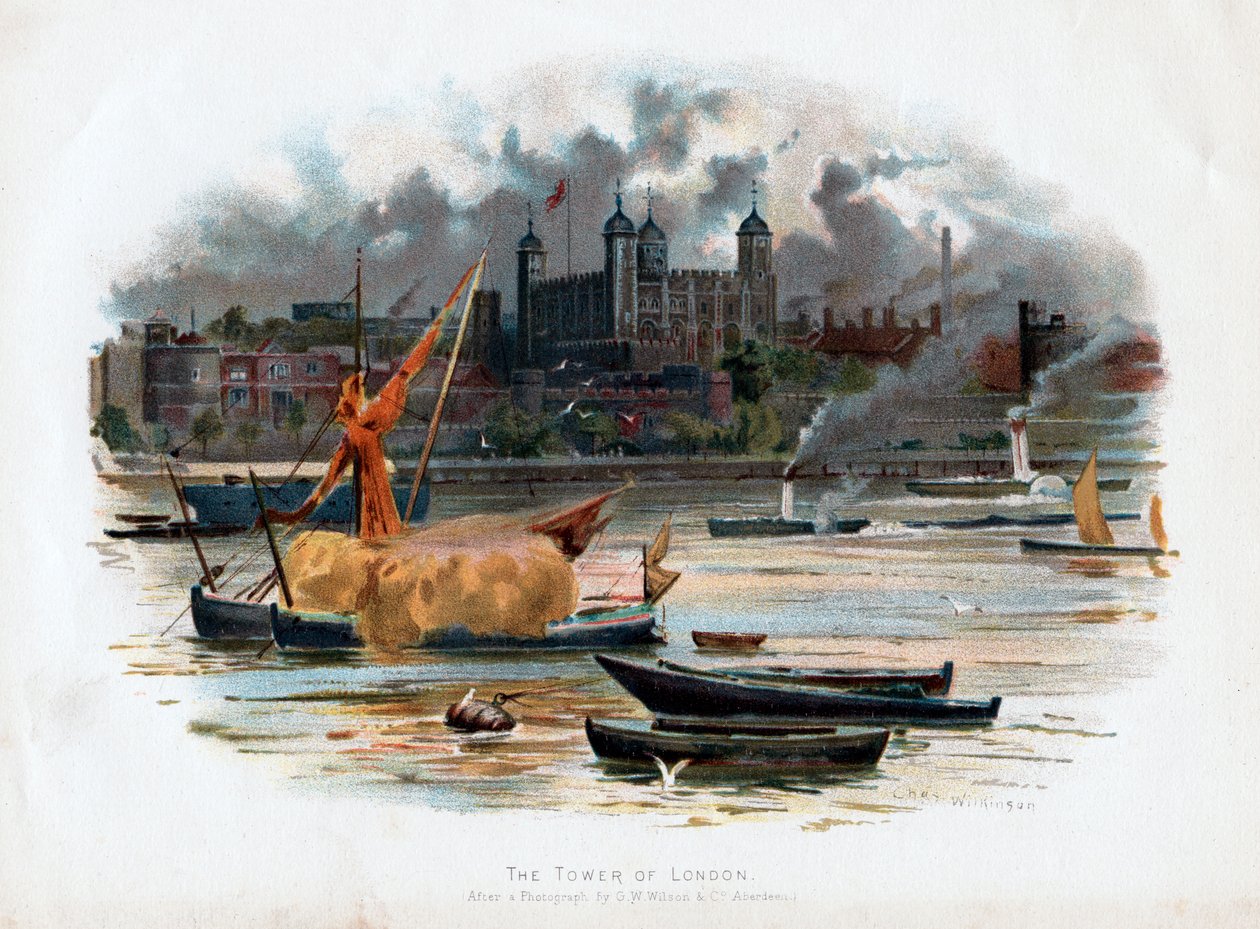 La Tour de Londres, Angleterre, 1895 - C. Wilkinson