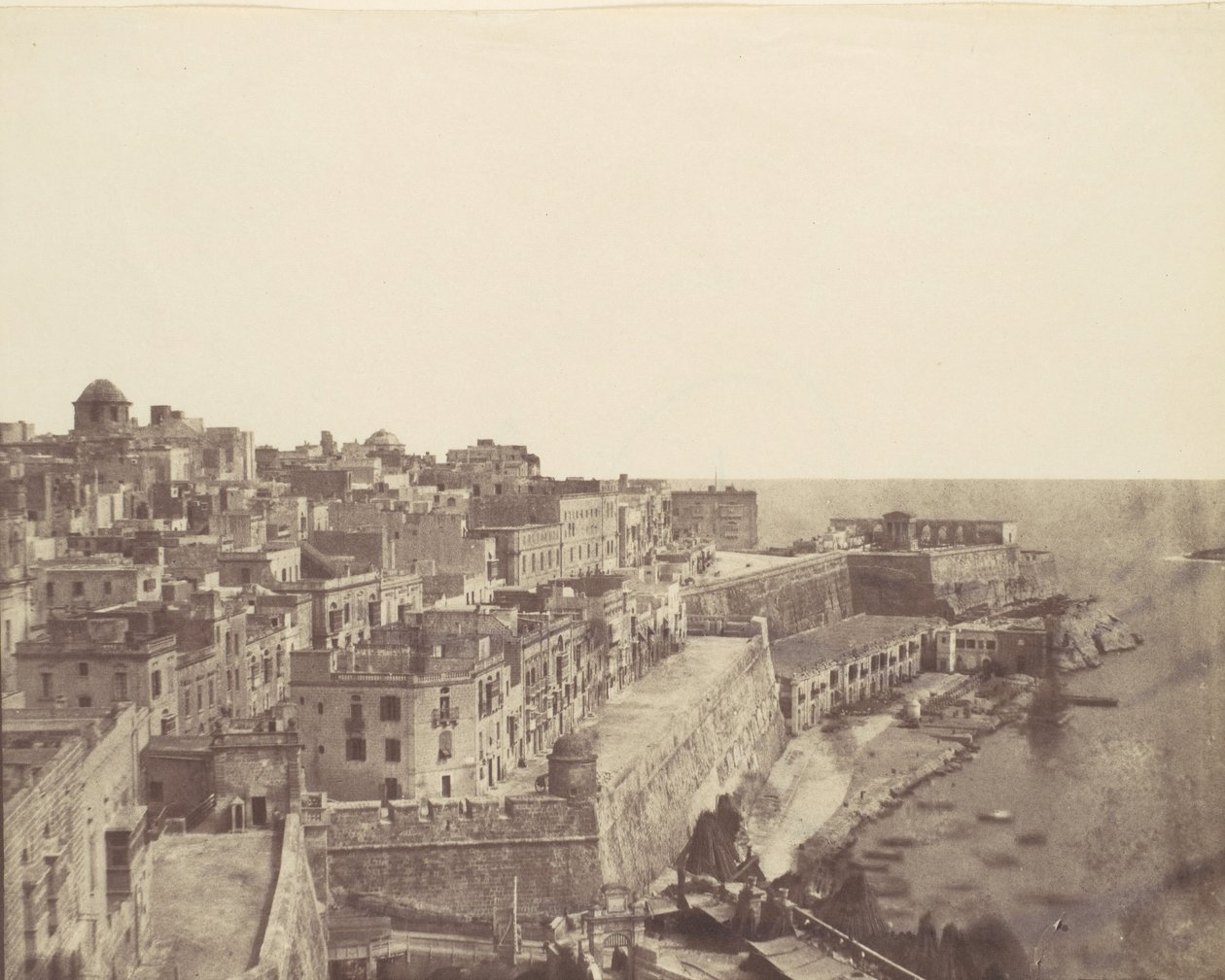 Le port de La Valette, Malte, années 1850 - Calvert Jones