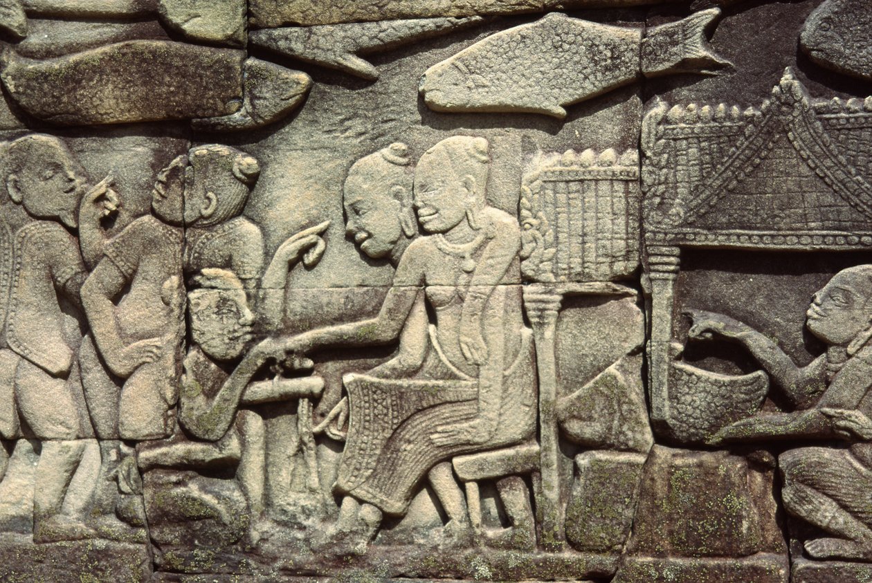 Sculpture en pierre - Cambodian School