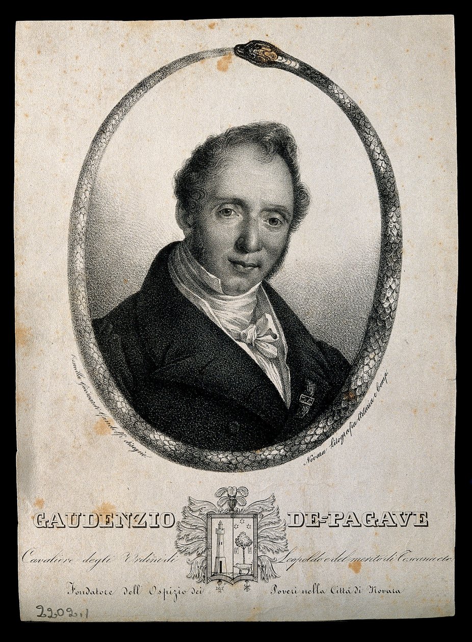 Gaudenzio de Pagave. Lithographie de C. Gandolfi. - Camilla Guiscardi