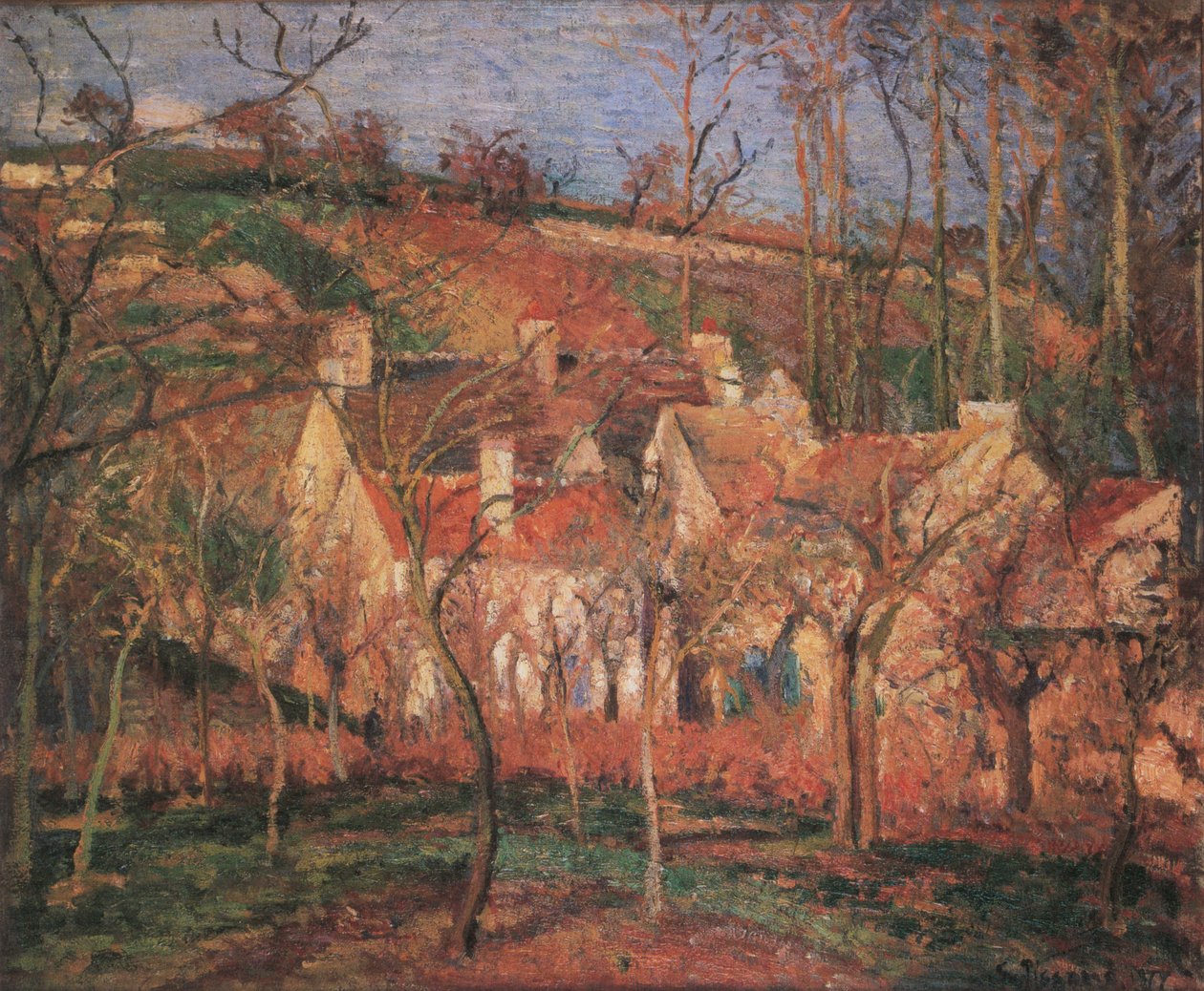 Le Verger, Côtes Saint-Denis à Pontoise - Camille Jacob Pissarro