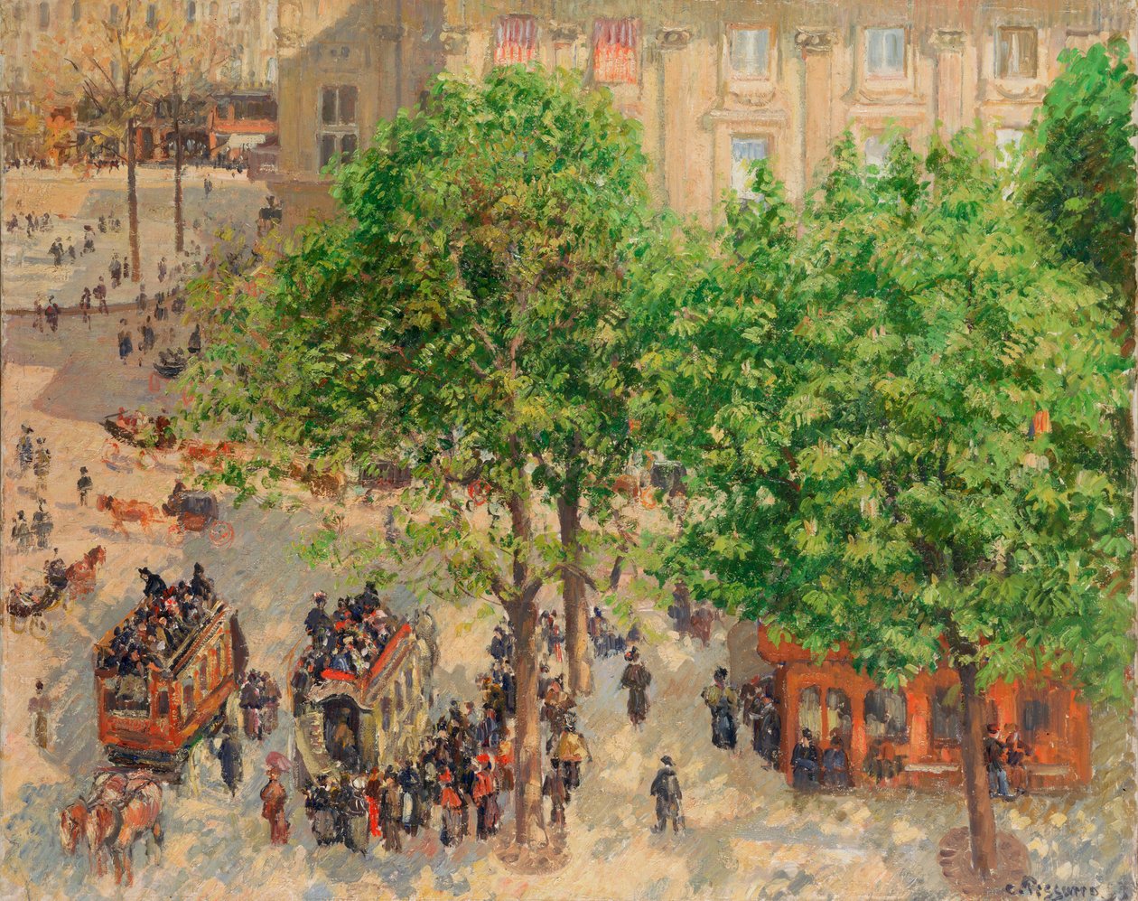 Place du Théâtre-Français, printemps - Camille Jacob Pissarro