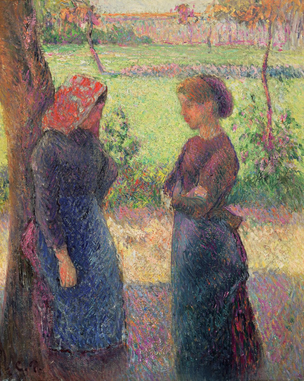 La conversation, c.1892 - Camille Jacob Pissarro