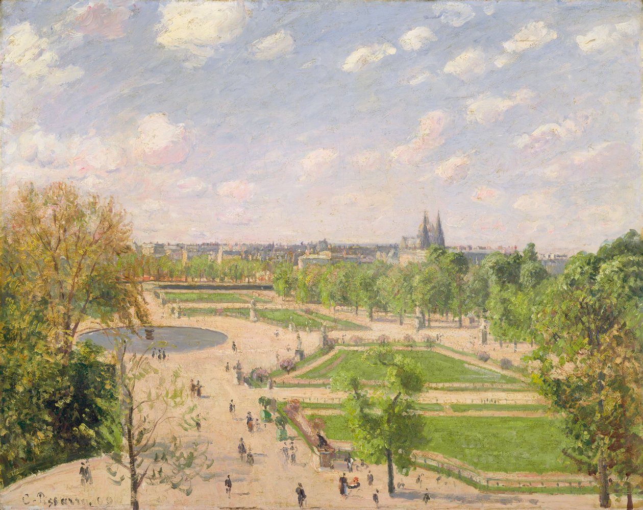 Le Jardin des Tuileries un matin de printemps - Camille Jacob Pissarro