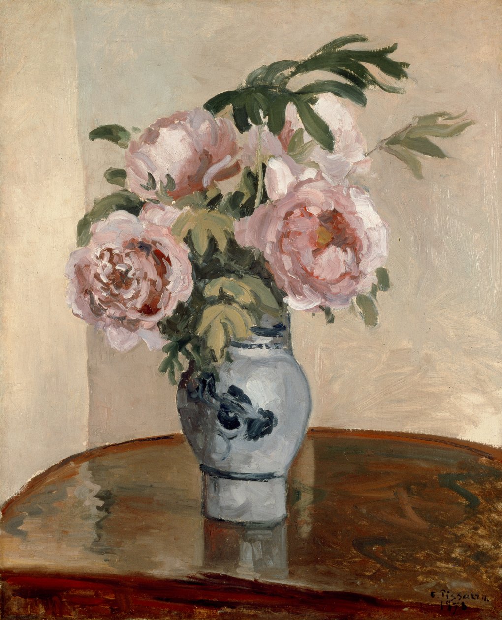 Un vase de pivoines, 1875 - Camille Jacob Pissarro