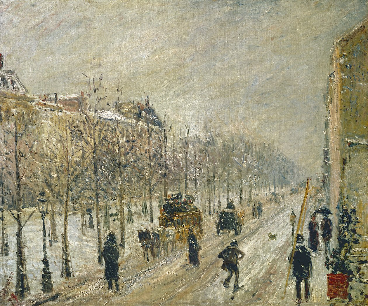 Les boulevards sous la neige, 1879 - Camille Jacob Pissarro