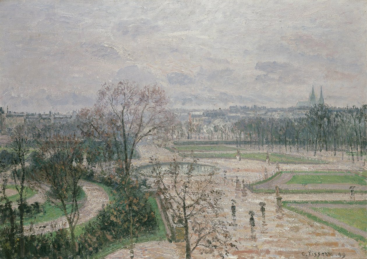 Le Jardin des Tuileries par temps de pluie, 1899 - Camille Jacob Pissarro