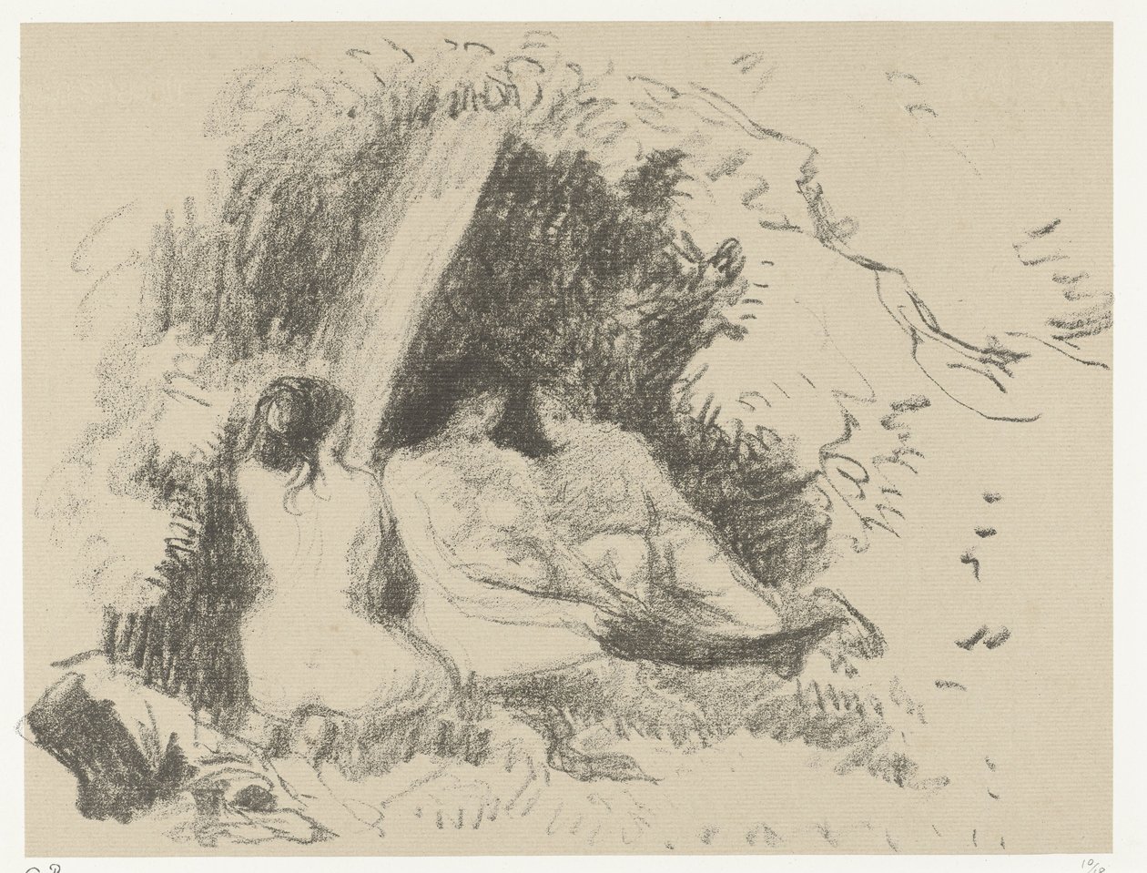 Trois femmes nues - Camille Jacob Pissarro