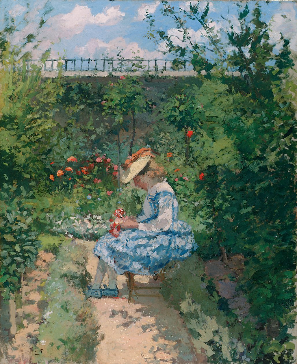 Jeanne dans le jardin, Pontoise, c.1872 - Camille Jacob Pissarro