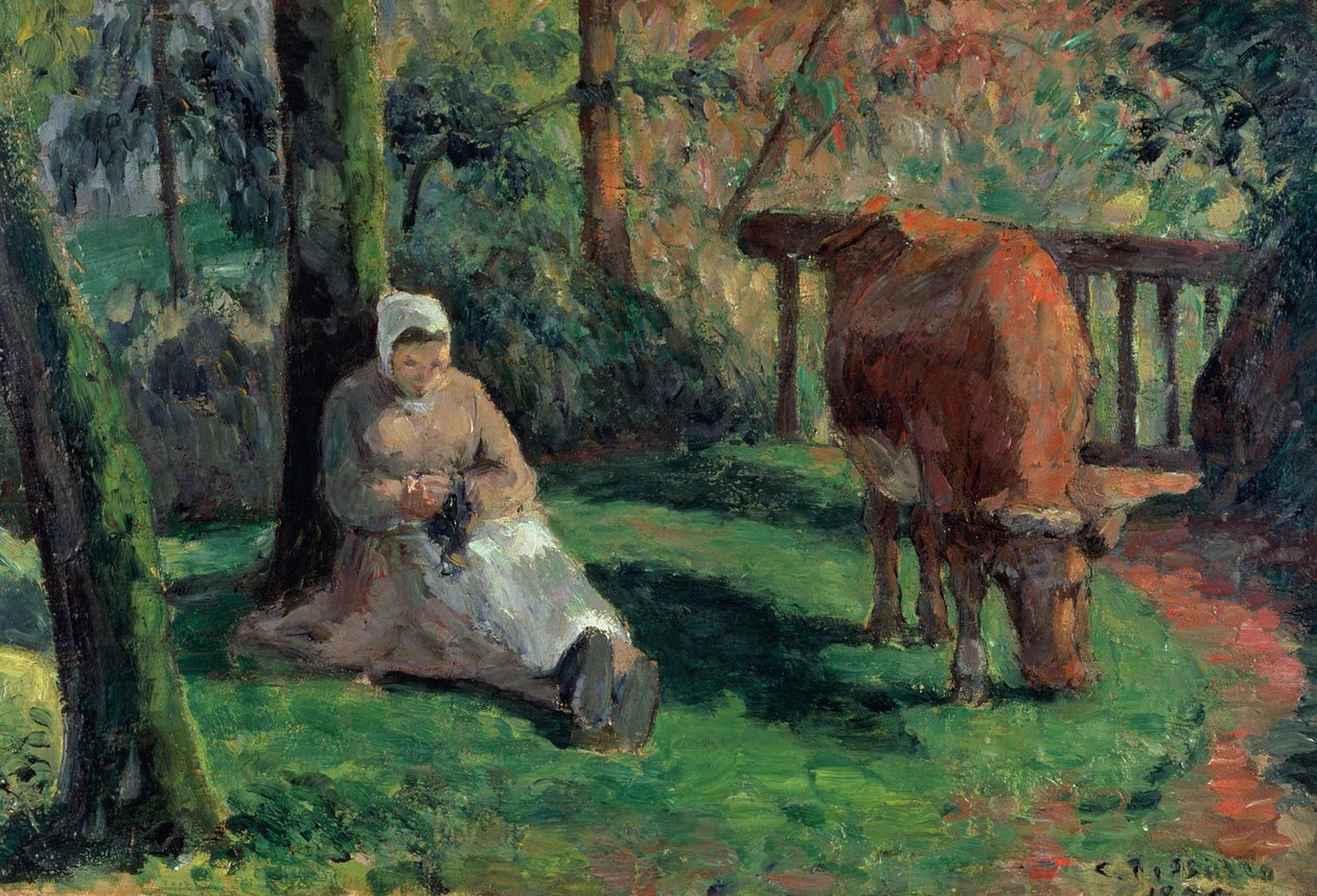 Bergère, Montfoucault, 1875 - Camille Jacob Pissarro