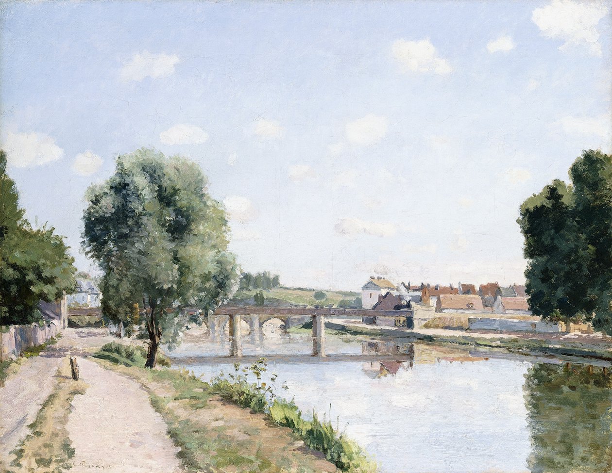 Le Pont de chemin de fer, Pontoise - Camille Jacob Pissarro