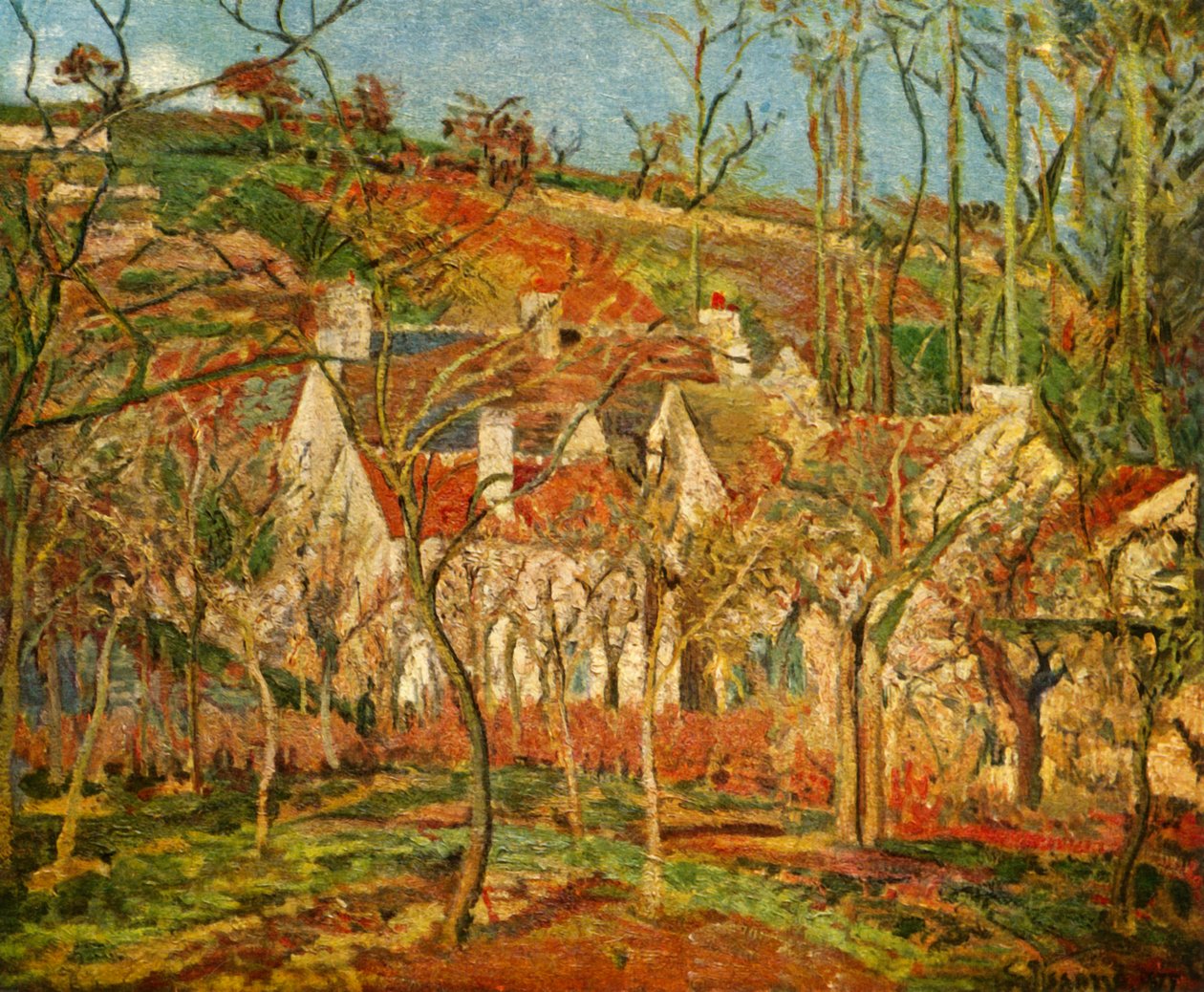Les Toits rouges, 1877 - Camille Jacob Pissarro