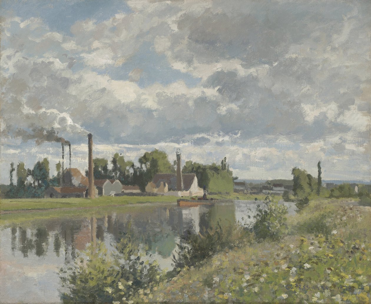 La rivière Oise près de Pontoise, 1873 - Camille Jacob Pissarro