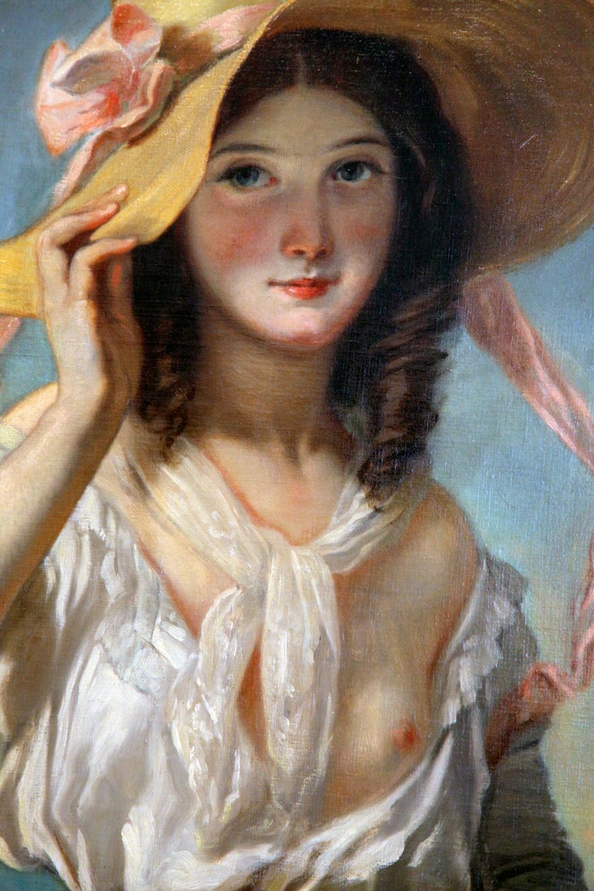 Jeune fille avec des fleurs (1843) - Camille Joseph Etienne Roqueplan