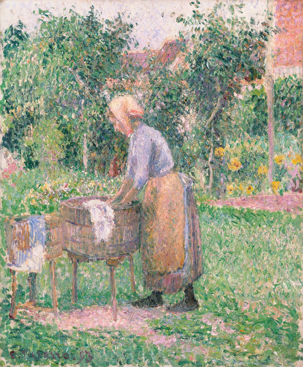 Une blanchisseuse à Éragny, 1893 - Camille Jacob Pissarro