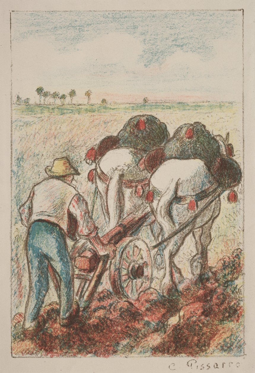 La Charrue - Camille Pissarro
