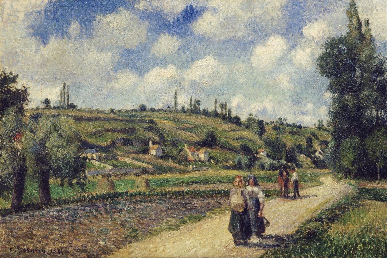 Paysage près de Pontoise, route d