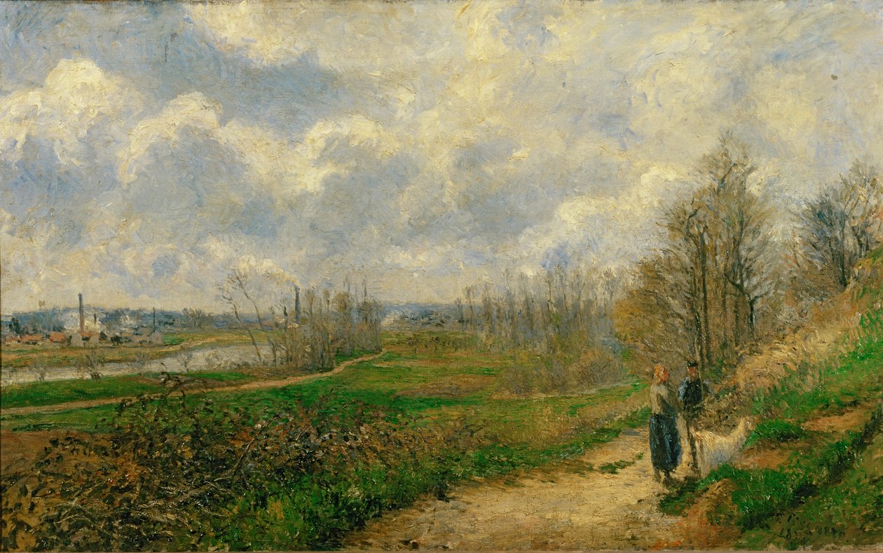 Sentier à Lechou ... (peinture sur toile) - Camille Pissarro
