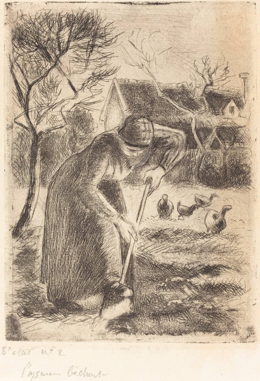 Paysanne bêchant, 1890 - Camille Pissarro