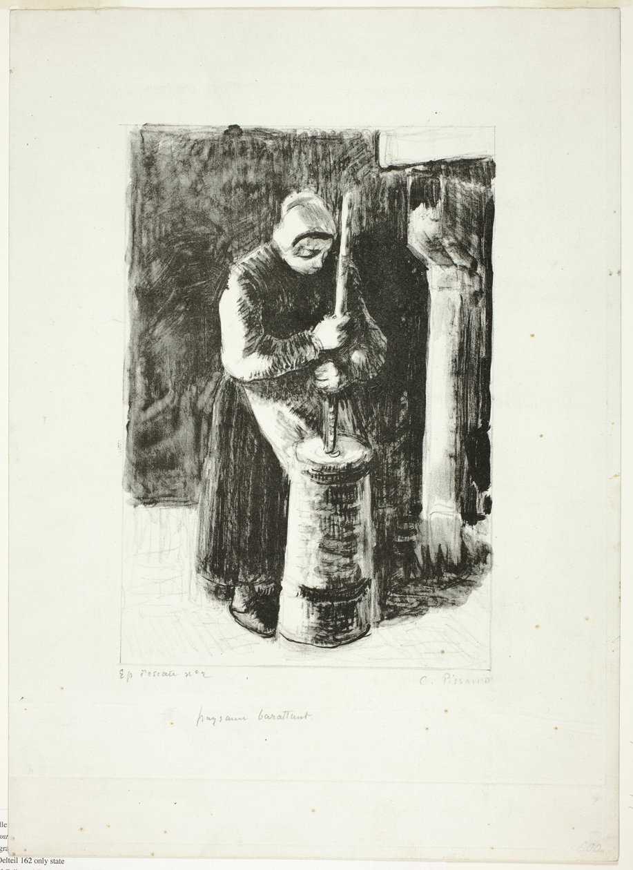 Paysanne barattant du lait - Camille Pissarro