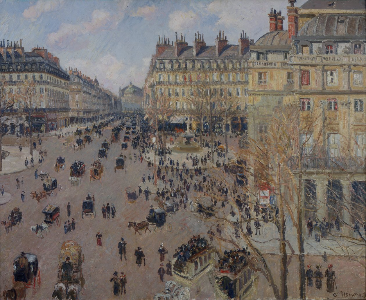 Place du Théâtre Français, 1898 - Camille Pissarro
