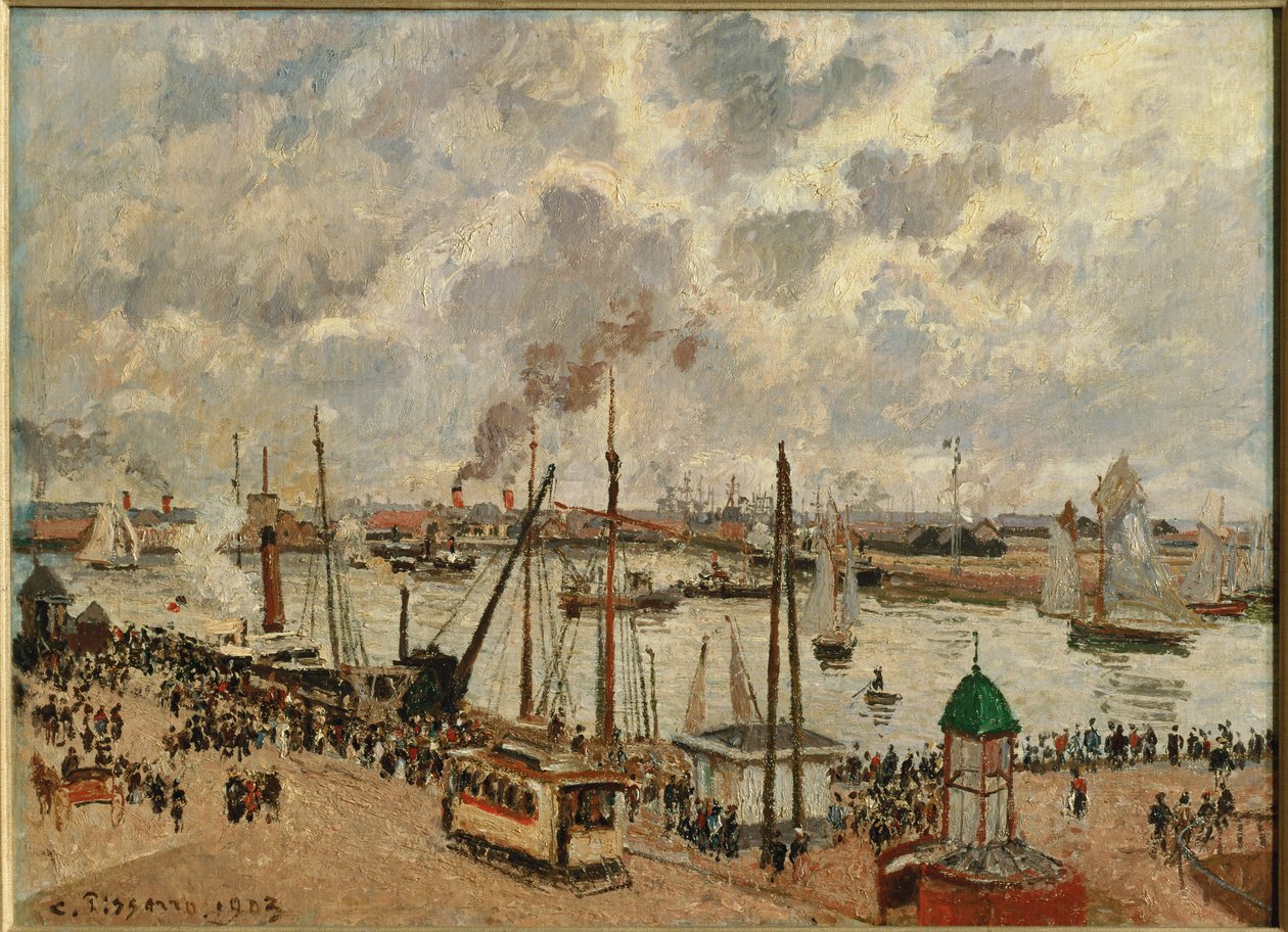 Port du Havre … (oil on canvas) - Camille Pissarro