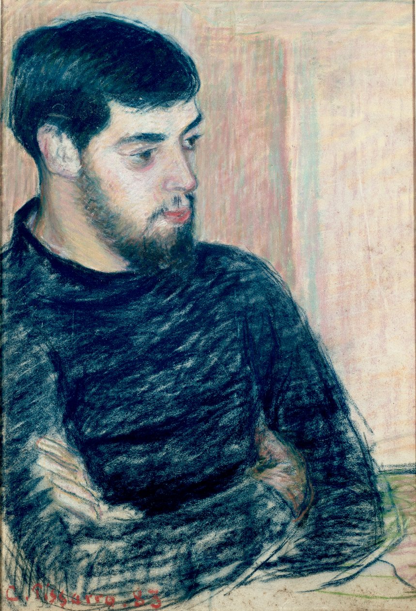 Portrait de Lucien Pissarro - Camille Pissarro