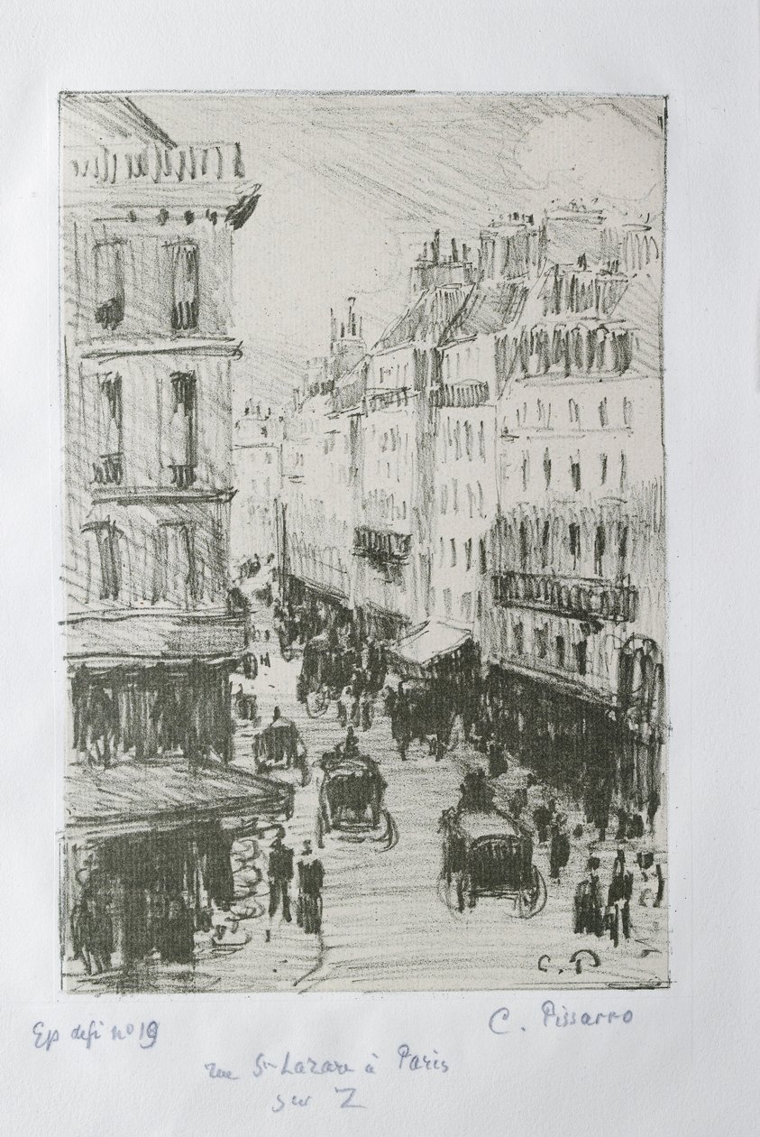 Rue Saint-Lazare, Paris - Camille Pissarro