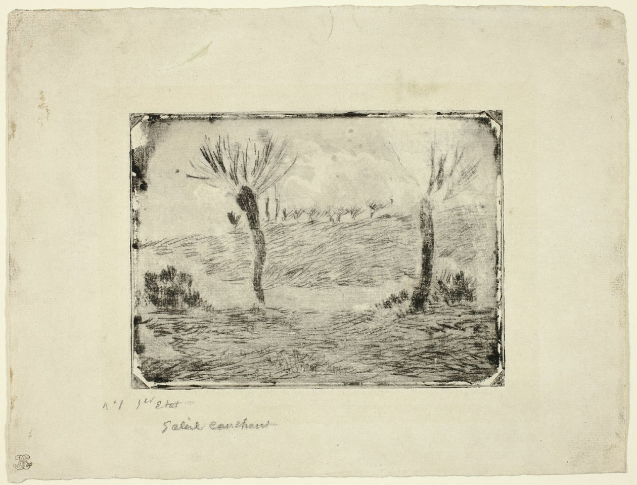 Coucher de Soleil - Camille Pissarro