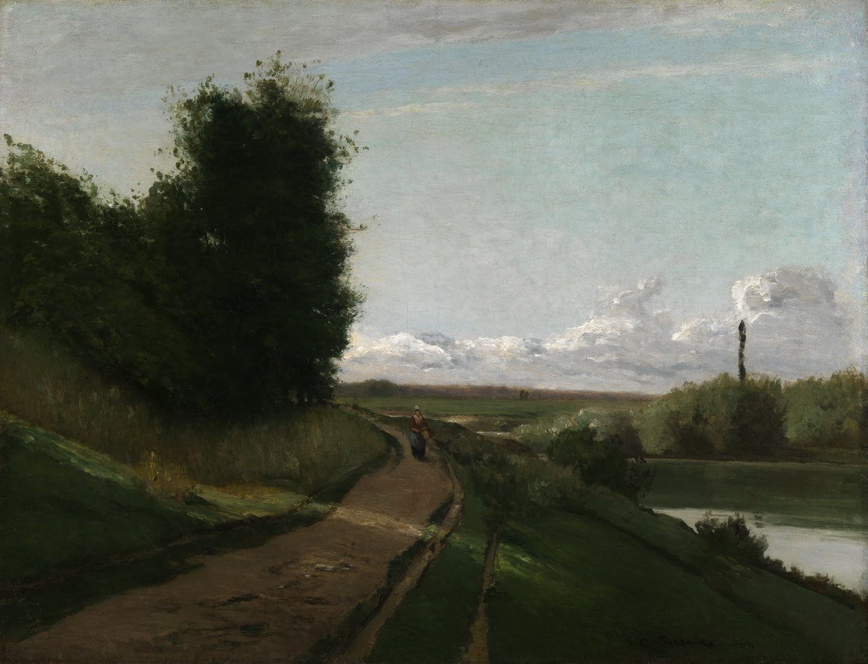 Le chemin de halage à Bougival - Camille Pissarro