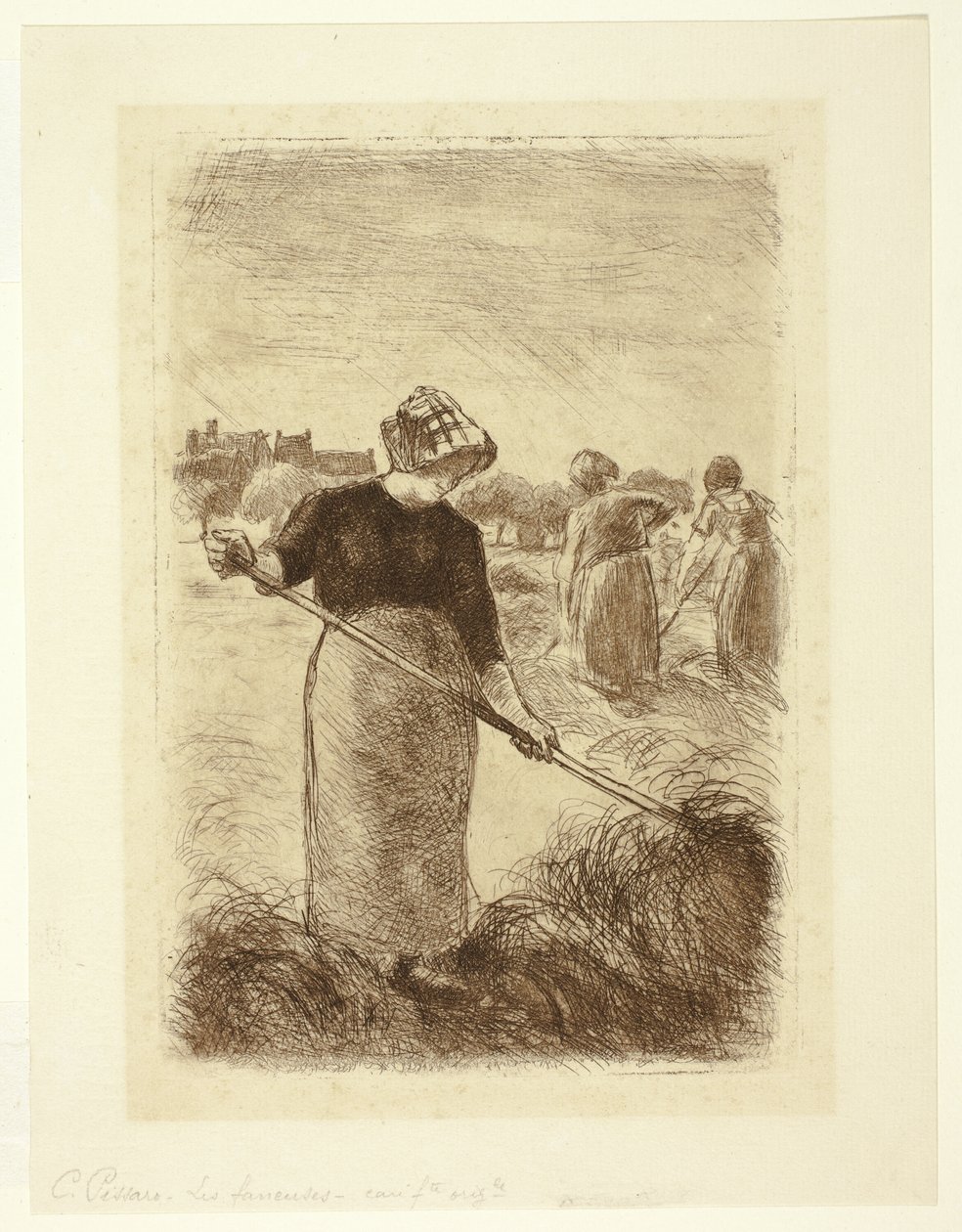 Femmes retournant le foin - Camille Pissarro
