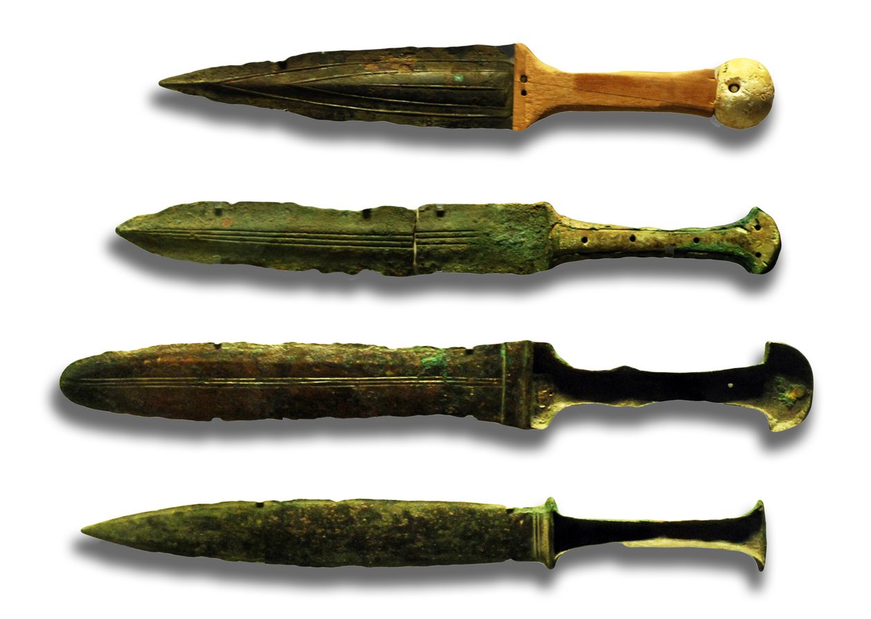 Quatre armes (métal et bois) - Canaanite