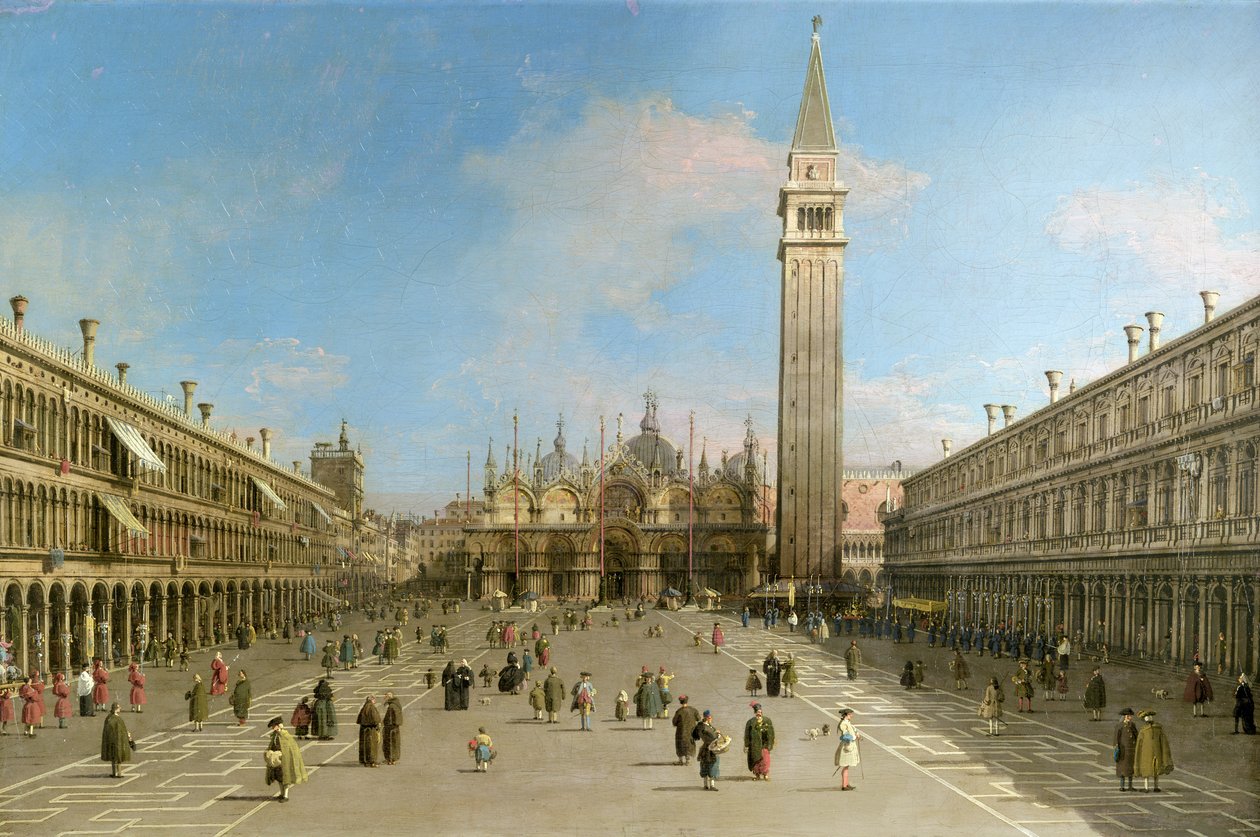 Piazza San Marco en direction de la Basilique Saint-Marc - Giovanni Antonio Canal