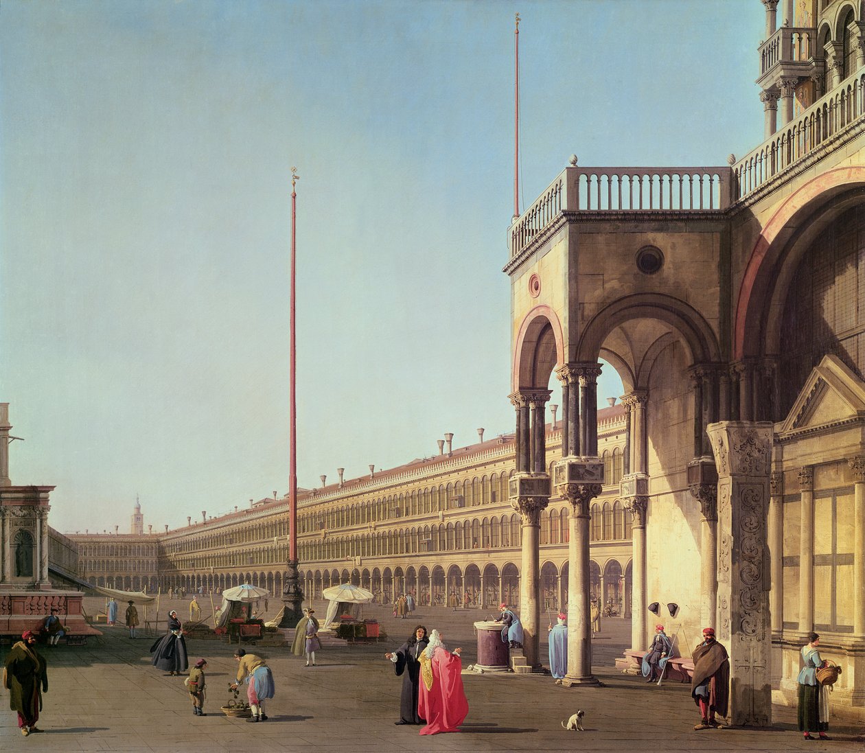 Piazza di San Marco, depuis la Piazzetta, à Venise - Giovanni Antonio Canal