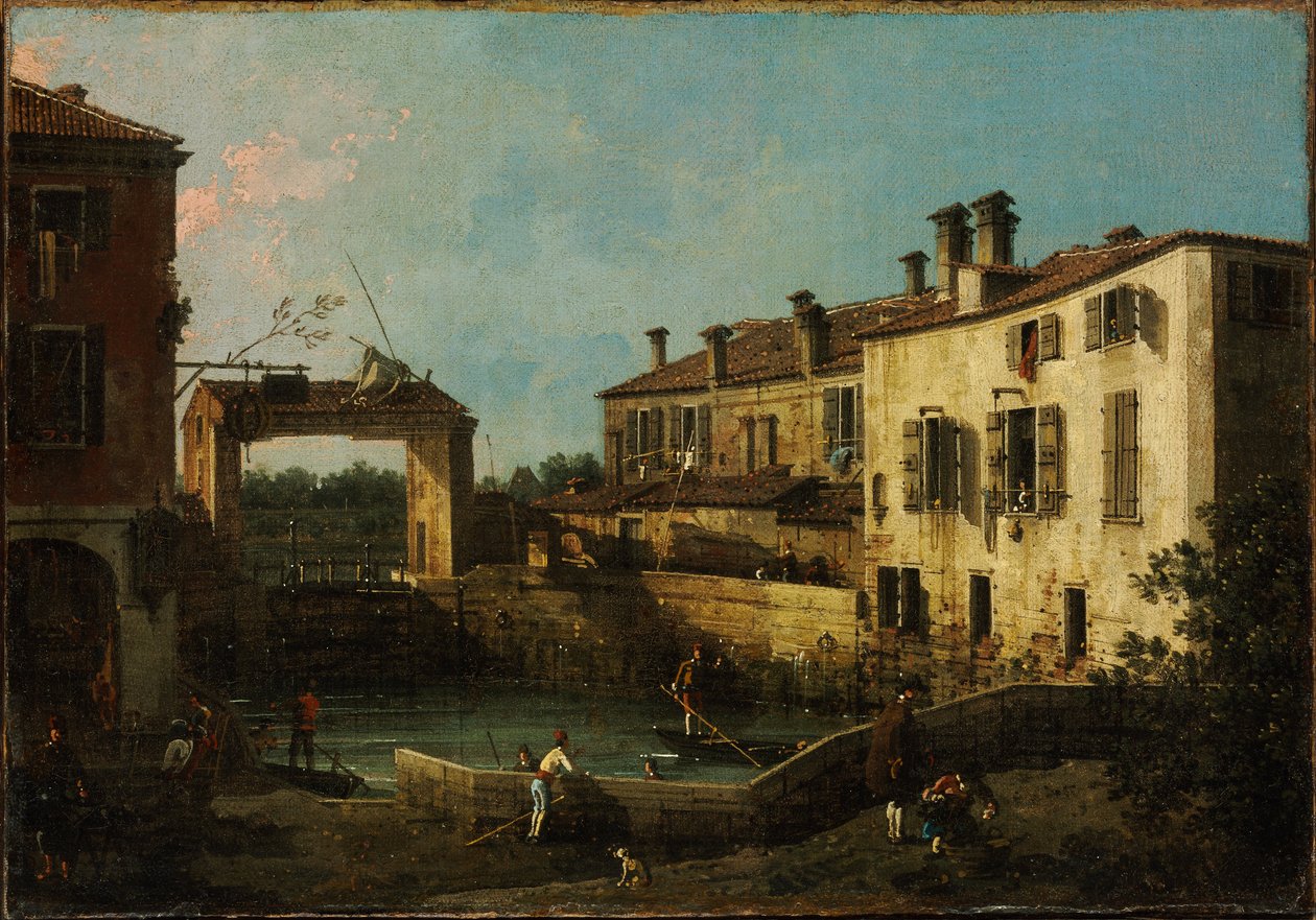 Écluse près de Dolo - Canaletto