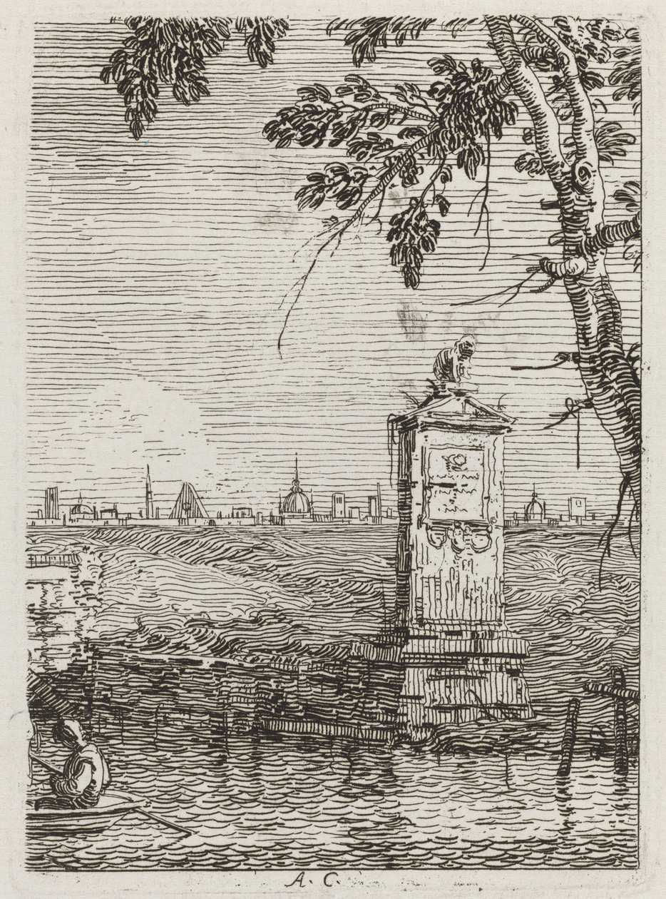Le petit monument (gauche) - Canaletto