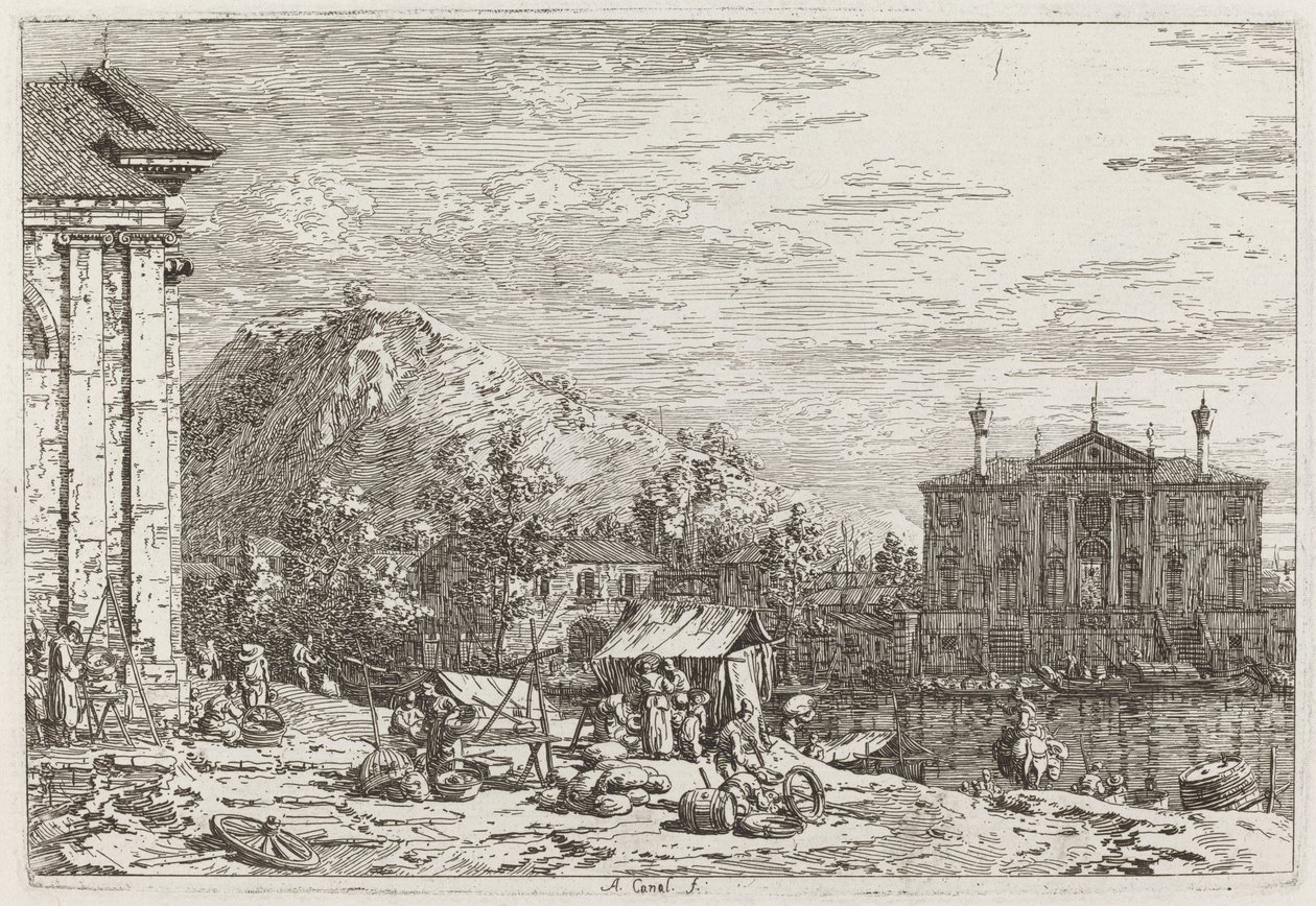 Le Marché à Dolo - Canaletto