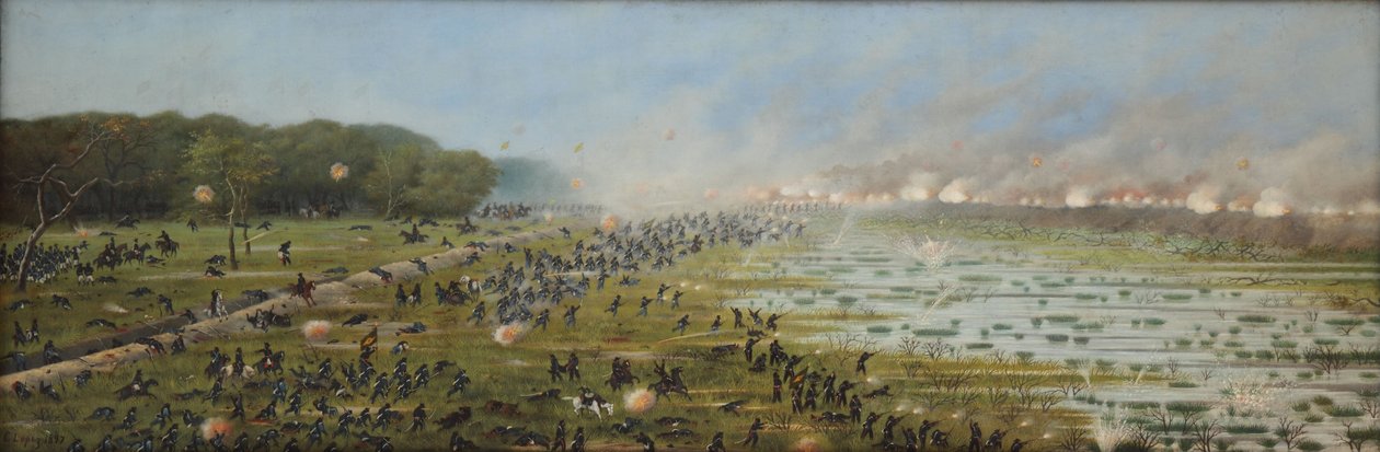 Assaut de la première colonne brésilienne à Curupayti - Candido Lopez