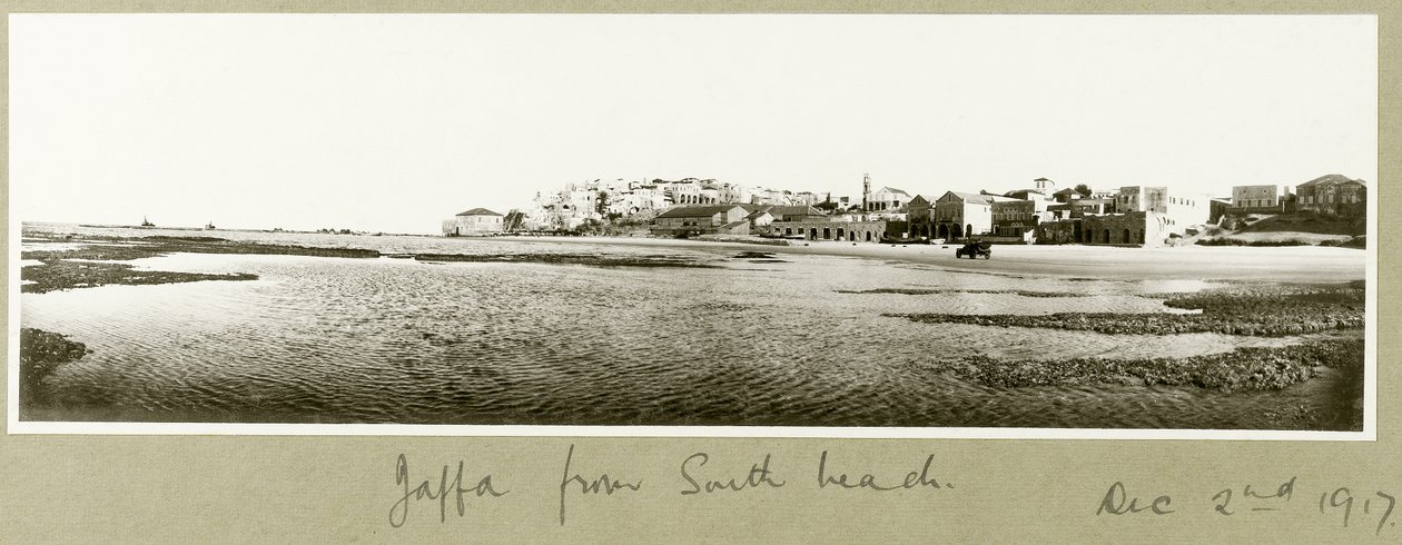 Jaffa depuis la plage sud, 2 décembre 1917 - Capt. Arthur Rhodes