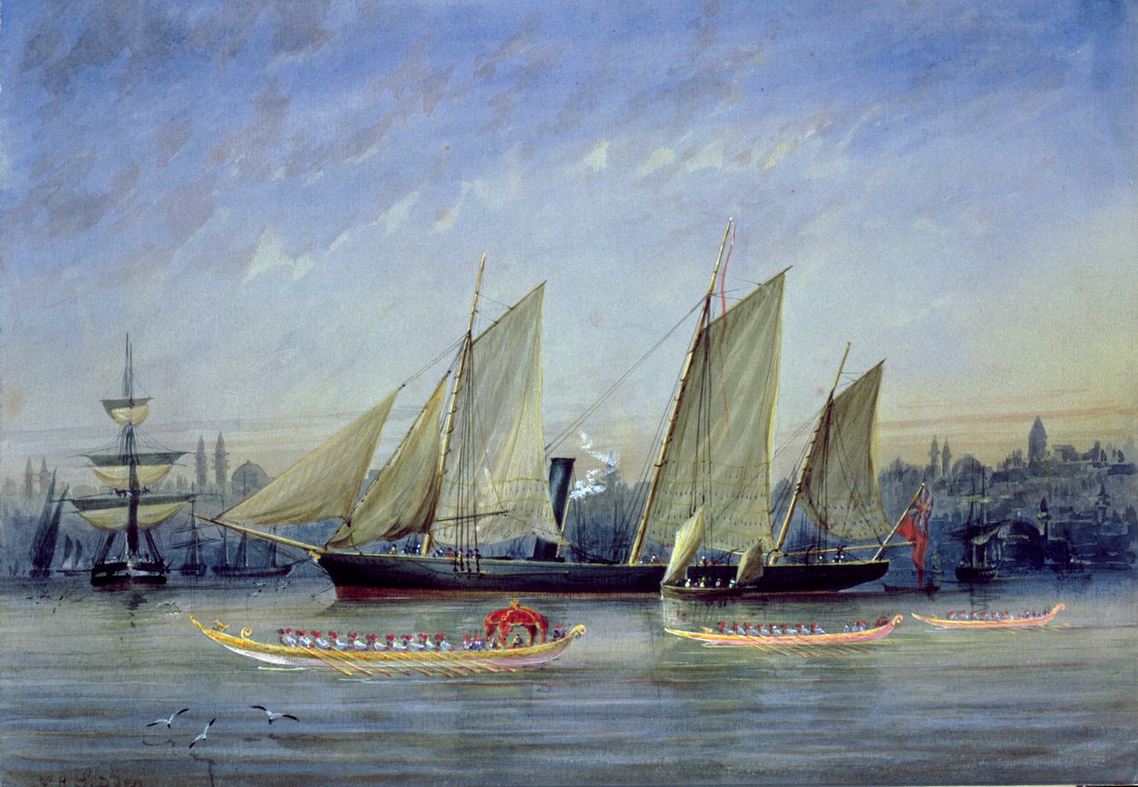 Navires amarrés dans le Bosphore - Capt. Charles A. Lodder
