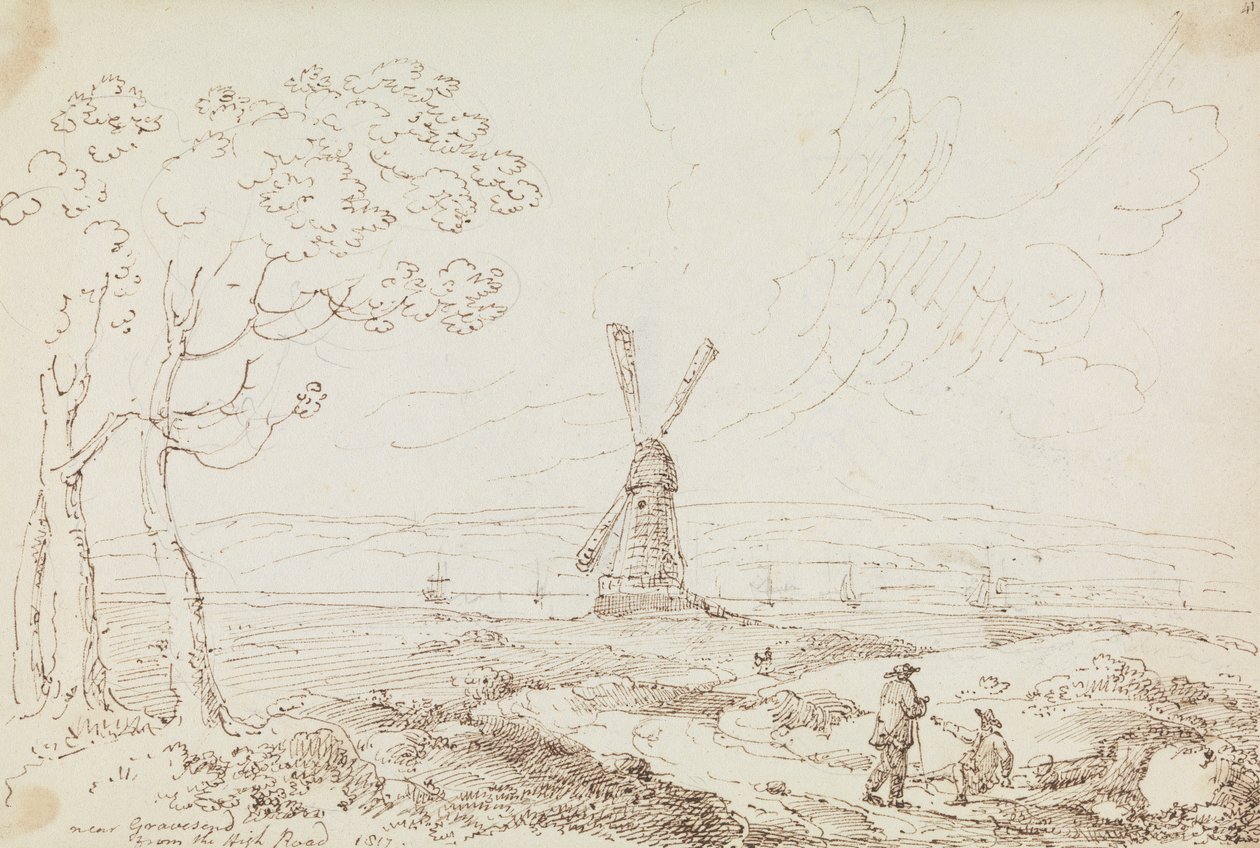 Près de Gravesend depuis la grande route - Capt. Thomas Hastings