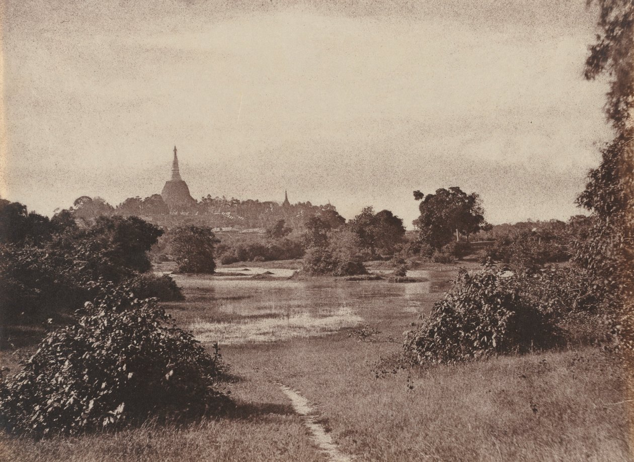 Rangoon. Vue près du lac, 1855 - Captain Linnaeus Tripe