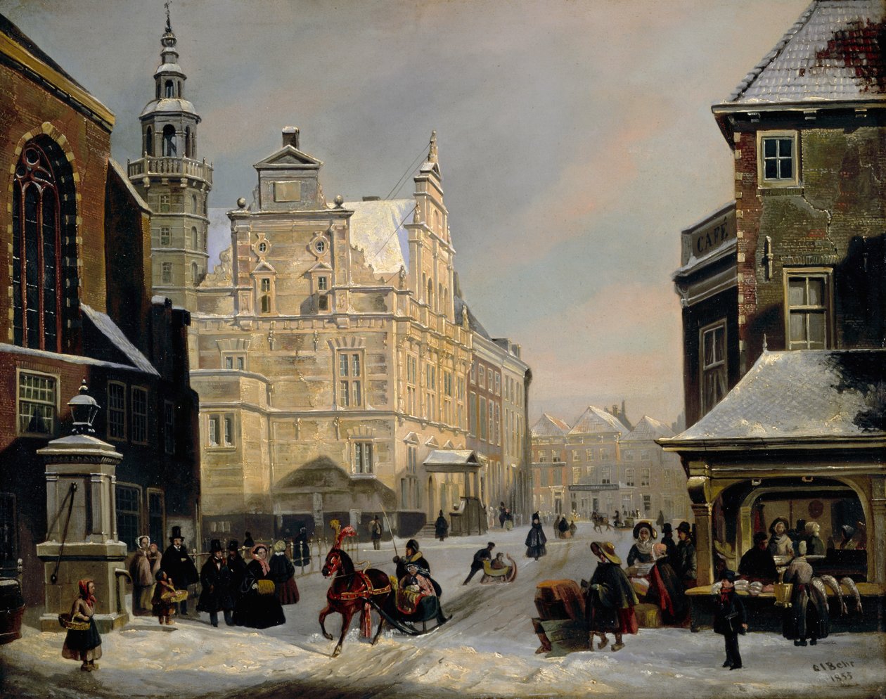 Hôtel de ville, La Haye, 1853 - Carel Jacobus Behr